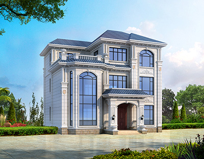 三層樓房設計圖農村 自建BZ3642-簡歐風格